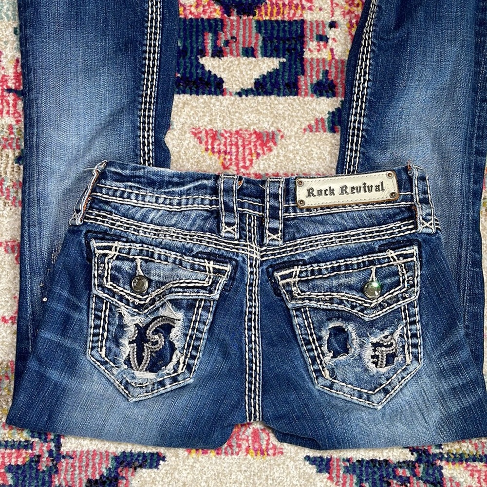 Rock Revival Kai Boot Jeans Size 24 INV5